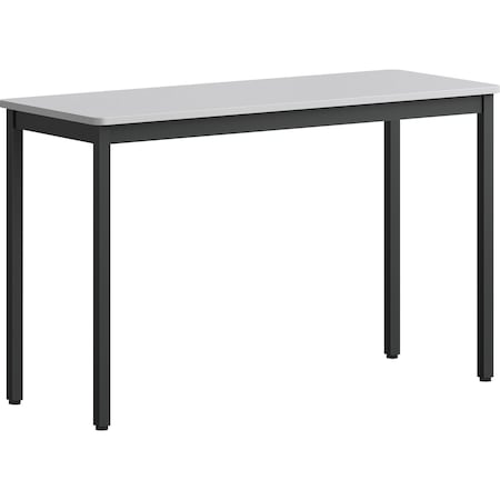 Lorell Utility Table, 500lb Capacity, 47.25" x 18.13" x 30", Gray LLR60753